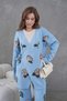 Women's Beaded Side-Tie Wide-Fit Knitwear Cardigan and Pants Bottom-Top Set - 6