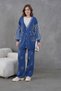 Women's Beaded Embroidered Wide-Fit Knit Cardigan and Pants Top and Bottom Set