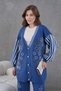 Women's Beaded Embroidered Wide-Fit Knit Cardigan and Pants Top and Bottom Set - 6