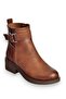V674121109 Tan Low Heeled Women's Boots - 6