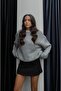 Gray Thick Knitted Crew Neck Sweater - 3