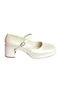 T820059109 Patent Leather Thick Heeled Women's Shoes - 5