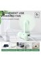 Handheld Fan with 4800 mAh Powerbank, Folding Pocket Fan, 3 Speeds - Green - 6