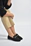 V250017002 Black Suede Casual Women's Shoes - 4