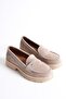 Women's Genuine Leather Light Sole Comfortable Loafer Shoes - Mink Suede - 4