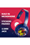 Marvel Spiderman Wired Auxiliary Headphones for Kids, Soft Padded On-Ear Headset with 11 Fun Sticker - 5