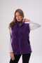 Women's Purple Mock Neck Plush Vest - 6