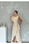 Asymmetrical Cut Skirt and One Sleeve Flounce Stylish Special Occasion Women's Invitation Dress - 7