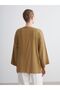Double Breasted Collar Textured Women's Kimono - 4