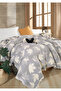 Double-Sided, Jacquard Patterned, 5-Layer, Filled Muslin Blanket, Multi-Purpose Blanket, 220 X 240 cm - 3