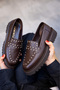 Sorley Bitter Brown Trock Genuine Leather Women's Loafer - 4