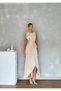 Asymmetrical Cut Skirt and One Sleeve Flounce Stylish Special Occasion Women's Invitation Dress - 2