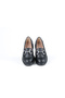 Black Stone Buckle Casual Women's Leofer Shoes - 3