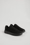 Men's Black Thick Faylon Light Sole Lace-Up Sports Shoes - 3