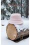 Women's Plush Bucket Hat in Powder Color - 3