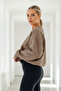 Women's Oversize Winter Casual Black Mink Sweatshirt - 5