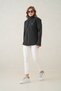 Women's Softshell Black Waterproof and Wind Resistant Sports Coat with Fleece Inside - 5