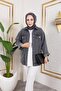 Women's Pocket Detailed Denim Black Denim Jacket - 5