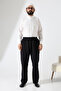 Men's Elastic Waist Pocket Hajj Umrah Muslin Pants - Black (Ans) - 3