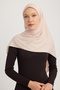 وشاح جاكار من الساتان غير اللامع A0622 مقاس 100×100 سم - بيج