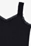 Women's Cotton 2-Piece Sleeveless Lace Wide Strap Tank Top - 6
