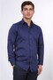 Slim Fit Non-Iron Navy Blue Shirt - 4