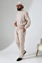 Men's Elastic Waist Pocket Hajj Umrah Muslin Pants - Beige (Ans) - 2