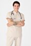Lycra Stone Zipper Detailed Scrubs Uniform - 2
