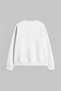 Bow Leopard Print Hoodless Relaxed Fit Women's White Sweatshirt - 2