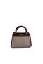 Coffee Yellow - Brown Plaid Line Square Women's Handbag Sp1193 - 3