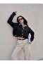 Women's Brown Gold Buttoned Short Cardigan 5556 - 2