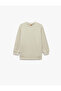 Cotton Long Sleeve Crew Neck Oversize Basic Sweatshirt