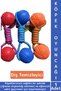 Pet Oral Dental Health Scratching Chewing Cleaning Fun Time Rubber Ball Dog Toy