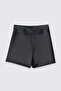 Girl's Leather Navy Blue Shorts - 4