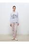 Crew Neck Printed Women's Pajama Set (W5)