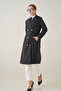 Strada Double-Breasted Belted Trench Coat – Dense Weave and Comfortable Fabric Women's Trench Coat - 3