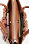 Women's Magnolia Tan Medium Size Lined Snap and Zipper Closure Handbag and Shoulder Bag - 5