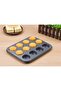 Non-Stick Muffin Tray Baking Pan 12 Cup black 35.5cm - 3