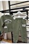 Boy's Pajama Set Printed Winter Tracksuit Set Sweatshirt Cotton 3 Yarn Fleece-Lined - 3