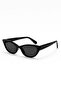 Ravenna Thin Metal Cat Eye Sunglasses – Black, Uv400 - 5