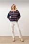 Women's Polo Neck Buttoned Knitwear Sweater - 2