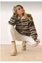 Women's Polo Neck Buttoned Knitwear Sweater - 5