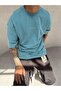 Blue Oversized Printed T-Shirt - 2