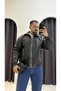 Vintage Distressed Bomber Leather Jacket - 6