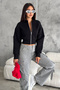 Women's Zippered Fit Cropped Sweatshirt – Sporty & Urban Style - 4