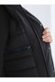 Lcwaikiki Classic Black Standard Fit Hooded Men's Coat - 4