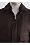 Standard Pattern Fur Collar Suede Men's Coat (W5) - 3