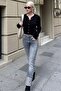 Black Snap Closure Knitwear Women's Cardigan Mg2579 - 5