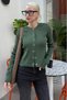 Green Snap Closure Knitwear Women's Cardigan Mg2579 - 4