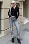 Black Snap Closure Knitwear Women's Cardigan Mg2579 - 4